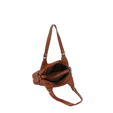 Washed PU Shoulder Bag