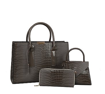 Croc Aligator 3-in-1 Satchel Set