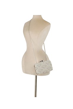 Pearl Rhinestone Clutch