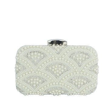 Pearl Rhinestone Clutch