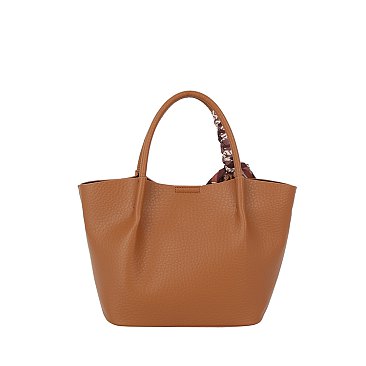 Scarf Top Handle 2-in-1 Shopper Satchel Bag