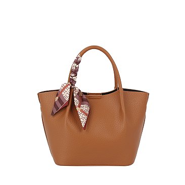 Scarf Top Handle 2-in-1 Shopper Satchel Bag