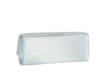 Rhinestone Pleated Clutch