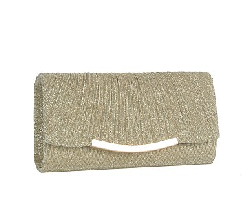 Glitter Pleated Clutch