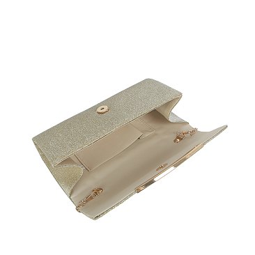 Glitter Pleated Clutch
