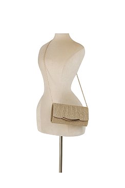 Glitter Pleated Clutch