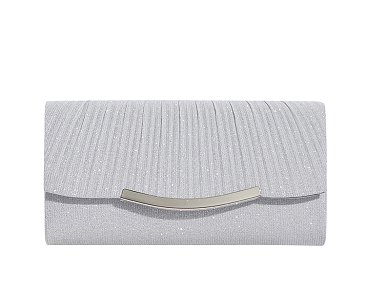 Glitter Pleated Clutch