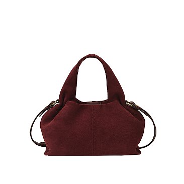 Faux Suede Satchel