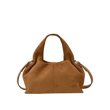 Faux Suede Satchel