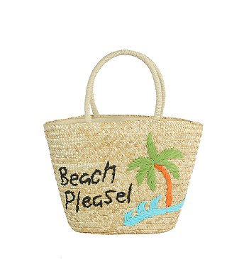 Straw Beach Tote