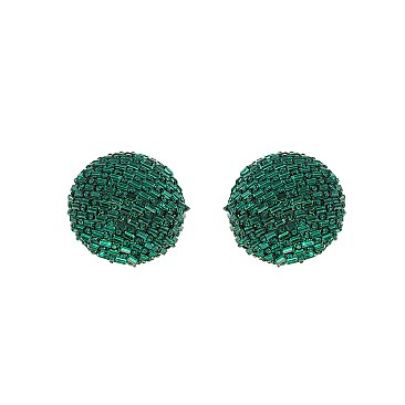 Large Trendy  Sparkling Ball Stud Earrings