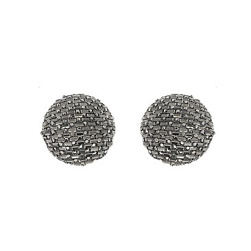 Large Trendy  Sparkling Ball Stud Earrings