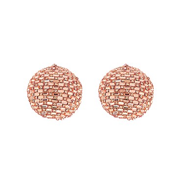 Large Trendy  Sparkling Ball Stud Earrings