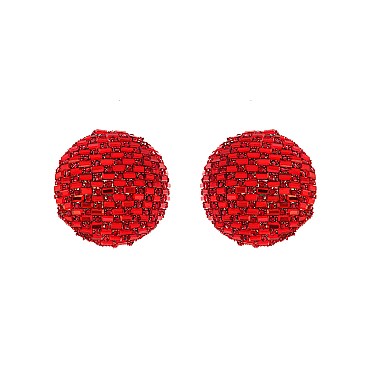 Large Trendy  Sparkling Ball Stud Earrings