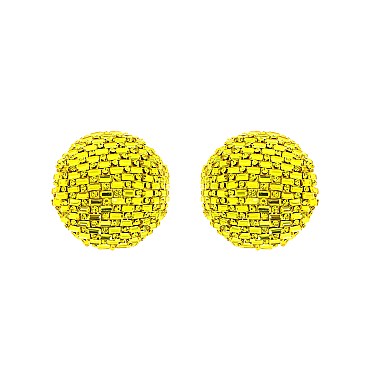 Large Trendy  Sparkling Ball Stud Earrings