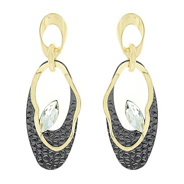 CHARMING METAL DANGLE EARRINGS