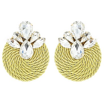 TRENDY FASHION GEM STONE EARRINGS