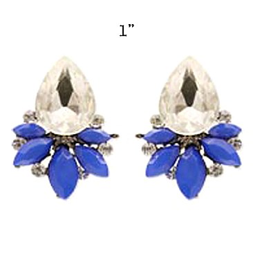Fashionable TEARDROP GEM W/SPIKE ER SLEY1401