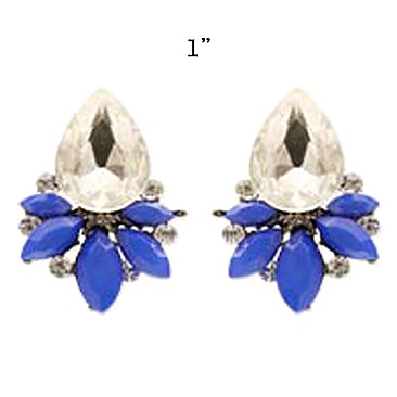 Fashionable TEARDROP GEM W/SPIKE ER SLEY1401