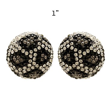 FASHIONABLE STONE ANIMAL PRINT BUTTON ER SLEY239