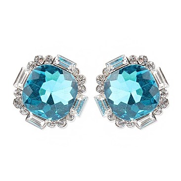 Stud Round Gem Casual Earrings SLEY3685