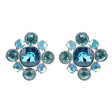 Trendy Stone Cluster Stud Earrings SLEY3697