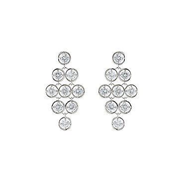 CZ CRYSTAL CUBIC EARRINGS ECZ6341