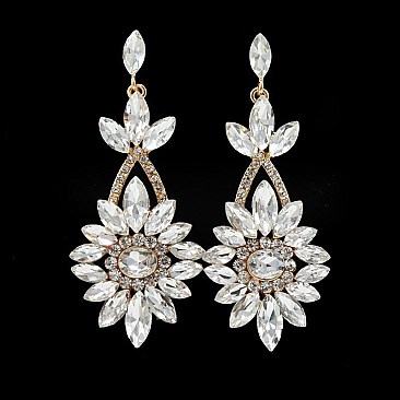 FASHIONABLE DROP EARRINGS W/ RHINESTONES SLEY7440