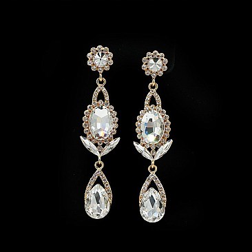 FASHIONABLE RHINESTONE DROP EARRINGS SLEY7448