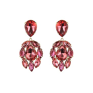 FASHIONABLE RHINESTONE EARRING W/ GEMS SLEY7961