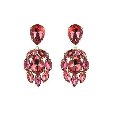 FASHIONABLE RHINESTONE EARRING W/ GEMS SLEY7961