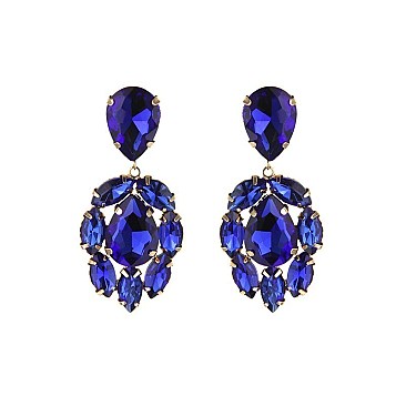 FASHIONABLE RHINESTONE EARRING W/ GEMS SLEY7961