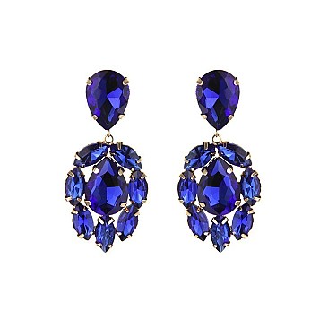 FASHIONABLE RHINESTONE EARRING W/ GEMS SLEY7961