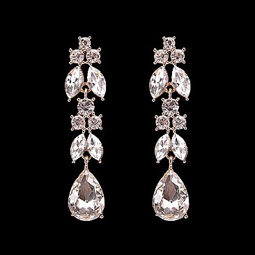 FASHIONABLE SMALL DANGLE RHINESTONE EARRINGS SLEY7970