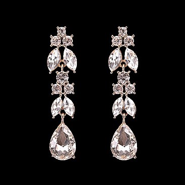 FASHIONABLE SMALL DANGLE RHINESTONE EARRINGS SLEY7970