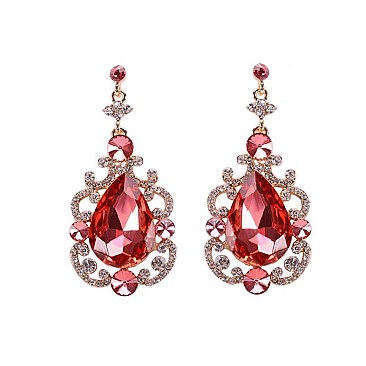 FASHIONABLE CHANDELIER EARRING W/ GEMS SLEY7976