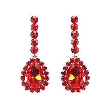 FASHIONABLE TWO TONE RHINESTONE EARRING SLEY8170