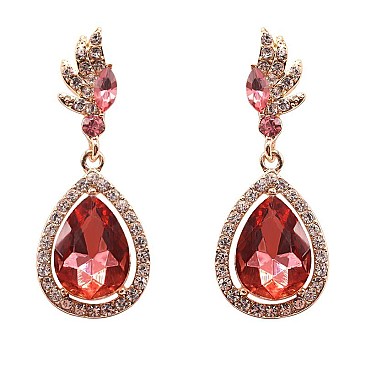 FASHIONABLE FANCY TEARDROP STONE EARRING SLEY8426