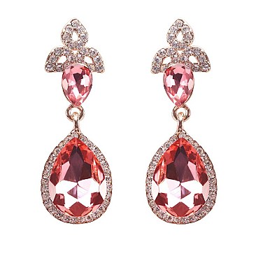 FASHIONABLE ROYAL MIRROR HALO STONE EARRING SLEY8433