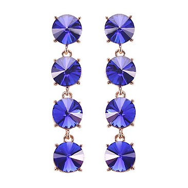 FASHIONABLE PRISM CIRCLE STONE EARRING SLEY8434