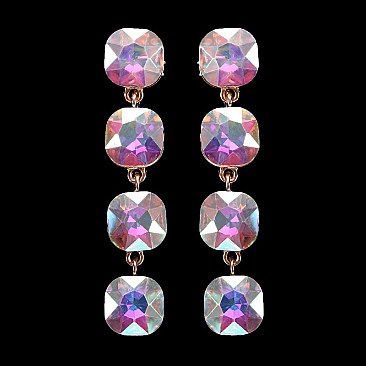 FASHIONABLE PRISM SQUARE STONE EARRING SLEY8435