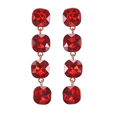 FASHIONABLE PRISM SQUARE STONE EARRING SLEY8435