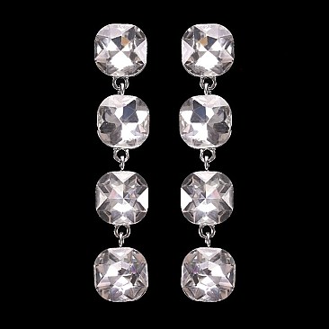 FASHIONABLE PRISM SQUARE STONE EARRING SLEY8435