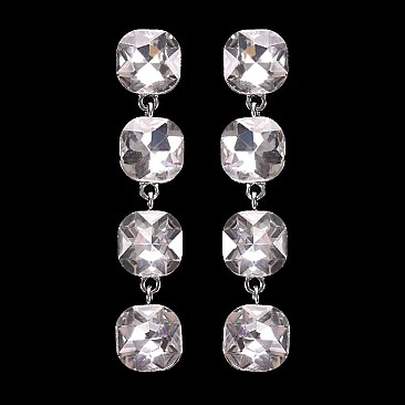 FASHIONABLE PRISM SQUARE STONE EARRING SLEY8435