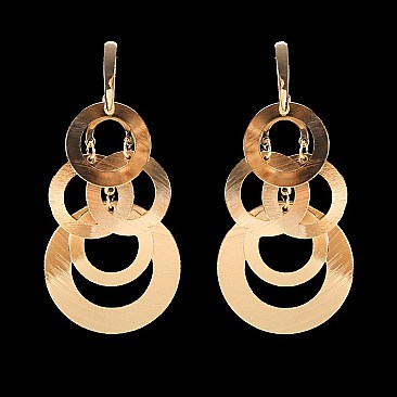 Fashionable Round Chandelier Metal Post Earrings SLEY8537