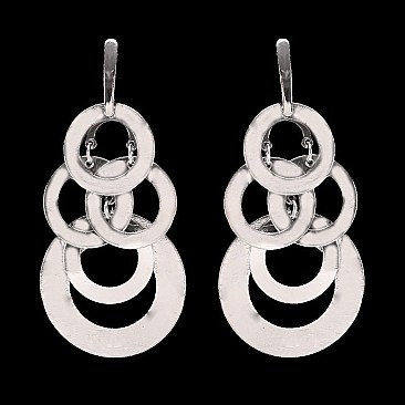 Fashionable Round Chandelier Metal Post Earrings SLEY8537