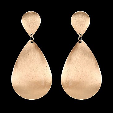 Fashionable Teardrop Metal Disc Post Earrings SLEY8542