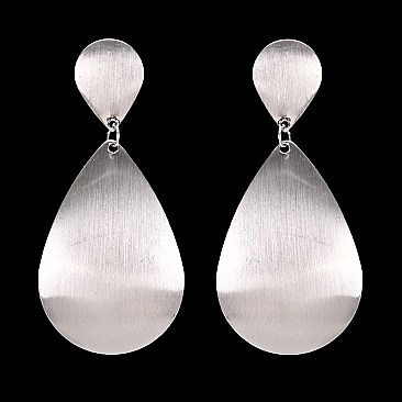 Fashionable Teardrop Metal Disc Post Earrings SLEY8542