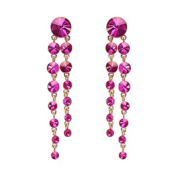 FASHIONABLE DOUBLE ROUND DANGLE POST EARRINGS SLEY8938