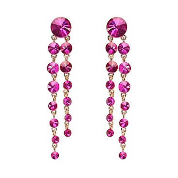 FASHIONABLE DOUBLE ROUND DANGLE POST EARRINGS SLEY8938